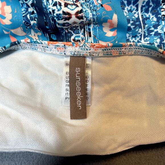 Sunseeker Tankin Top Womens 36DD Blue Abstract Print Pattern Beach Vacation Pool - Picture 4 of 7